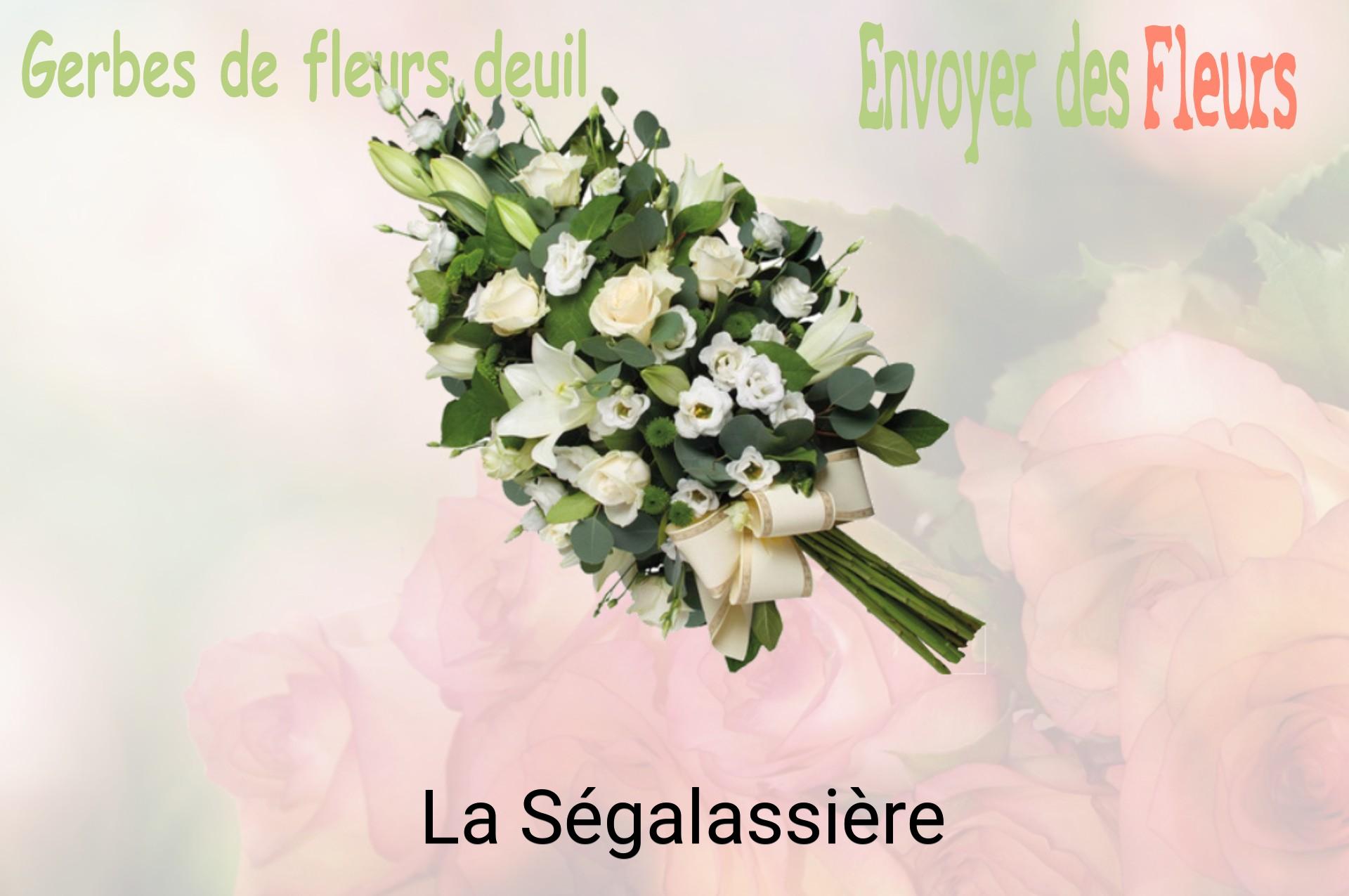 Gerbe de fleurs de deuil livrée à La Ségalassière